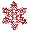 Tatted Christmas Star in red OSW001
