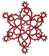 Tatted Christmas Star in red OSW006