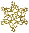 Tatted Christmas Star in gold OSW007