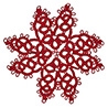 Tatted Christmas Star in red OSW011