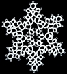 Tatted Christmas Star in white OSW005