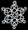 Tatted Christmas Star in white OSW010