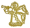 Tatted Christmas Angel in gold OSW017