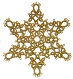 Tatted Christmas Star in gold OSW020