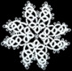Tatted Christmas Star in white OSW015